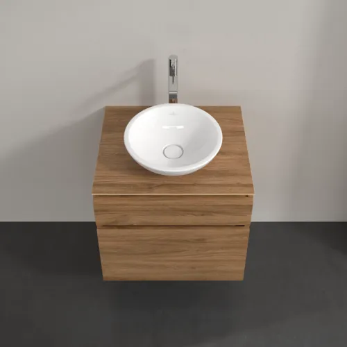 Bild von VILLEROY BOCH Legato Waschbeckenunterschrank, 2 Auszüge, 600 x 550 x 500 mm, Kansas Oak / Kansas Oak #B56800RH