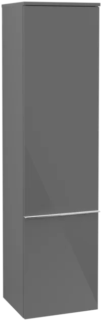 εικόνα του VILLEROY BOCH Venticello Tall cabinet, 1 door, 404 x 1546 x 372 mm, Glossy Grey / Glossy Grey #A95101FP