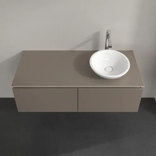 Bild von VILLEROY BOCH Legato Waschbeckenunterschrank, 2 Auszüge, 1200 x 380 x 500 mm, Truffle Grey / Truffle Grey #B58100VG
