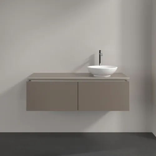 Bild von VILLEROY BOCH Legato Waschbeckenunterschrank, 2 Auszüge, 1200 x 380 x 500 mm, Truffle Grey / Truffle Grey #B58100VG