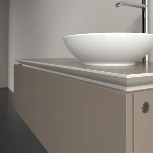Bild von VILLEROY BOCH Legato Waschbeckenunterschrank, 2 Auszüge, 1200 x 380 x 500 mm, Truffle Grey / Truffle Grey #B58100VG
