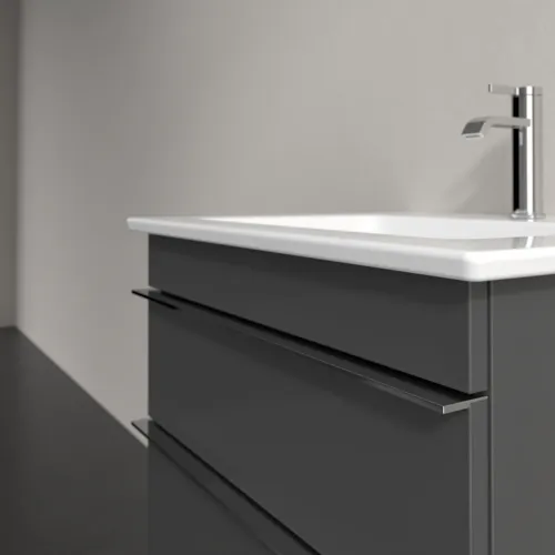 Bild von VILLEROY BOCH Venticello Waschbeckenunterschrank, 2 Auszüge, 553 x 590 x 502 mm, Glossy Grey / Glossy Grey #A92301FP