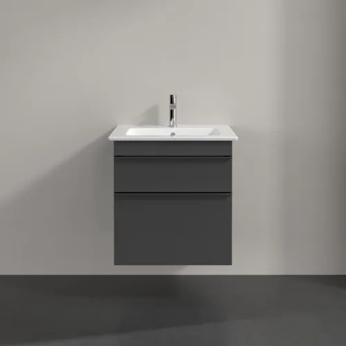 Bild von VILLEROY BOCH Venticello Waschbeckenunterschrank, 2 Auszüge, 553 x 590 x 502 mm, Glossy Grey / Glossy Grey #A92301FP