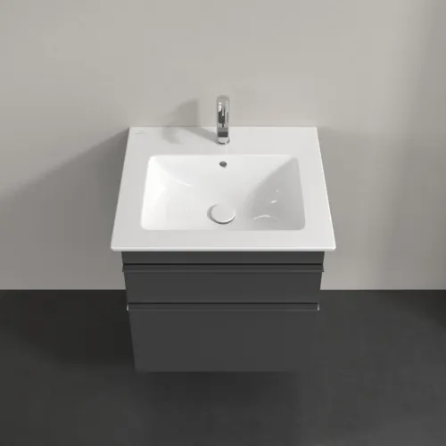 Bild von VILLEROY BOCH Venticello Waschbeckenunterschrank, 2 Auszüge, 553 x 590 x 502 mm, Glossy Grey / Glossy Grey #A92301FP