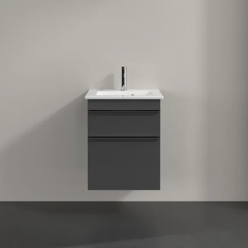 Bild von VILLEROY BOCH Venticello Waschbeckenunterschrank, 2 Auszüge, 466 x 590 x 425 mm, Glossy Grey / Glossy Grey #A92201FP