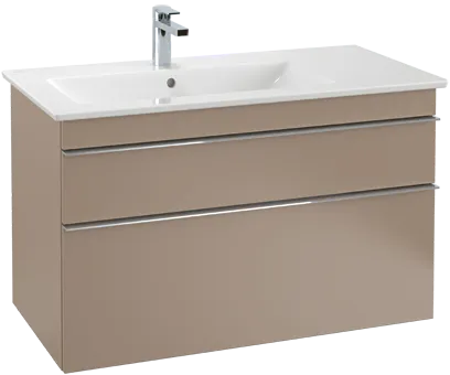 Picture of VILLEROY BOCH Venticello Vanity unit, 2 pull-out compartments, 953 x 590 x 502 mm, Volcano Black / Volcano Black #A92701VL