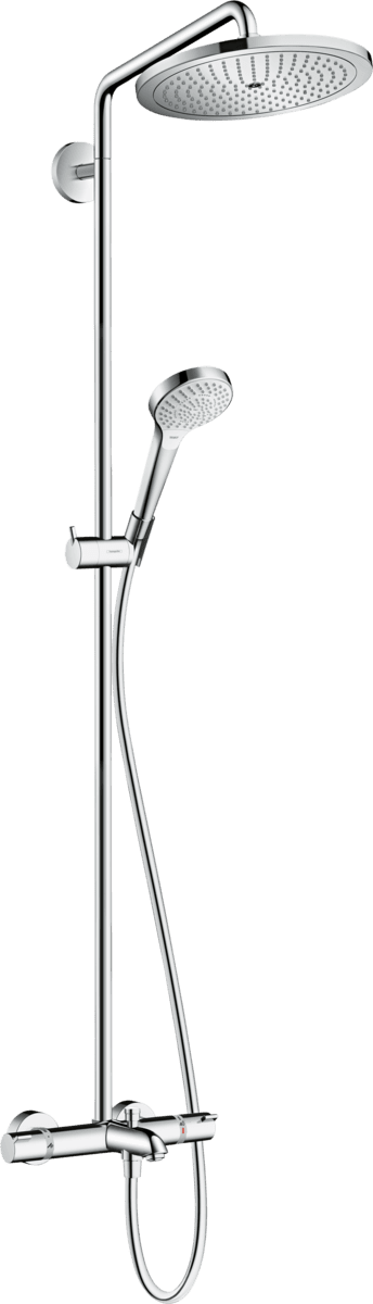 Picture of HANSGROHE Croma Select S Showerpipe 280 1jet with bath thermostat #26792000 - Chrome