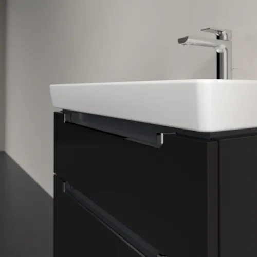 Bild von VILLEROY BOCH Subway 2.0 Waschbeckenunterschrank, 2 Auszüge, 637 x 590 x 454 mm, Black Matt Lacquer #A91010PD