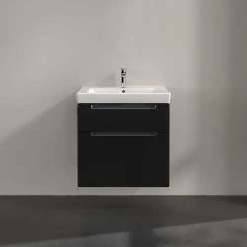 Bild von VILLEROY BOCH Subway 2.0 Waschbeckenunterschrank, 2 Auszüge, 637 x 590 x 454 mm, Black Matt Lacquer #A91010PD