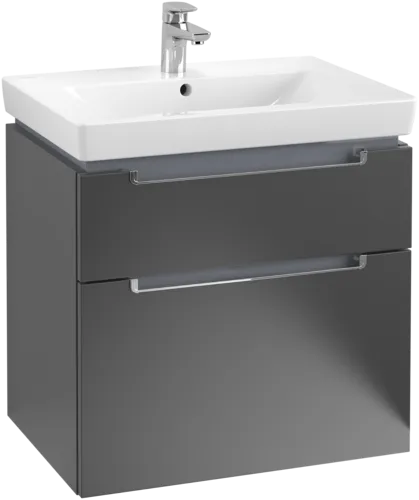 Picture of VILLEROY BOCH Subway 2.0 Vanity unit, 2 pull-out compartments, 637 x 590 x 454 mm, Black Matt Lacquer #A91010PD