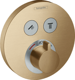 Bild von HANSGROHE ShowerSelect S Thermostat Unterputz für 2 Verbraucher Brushed Bronze 15743140