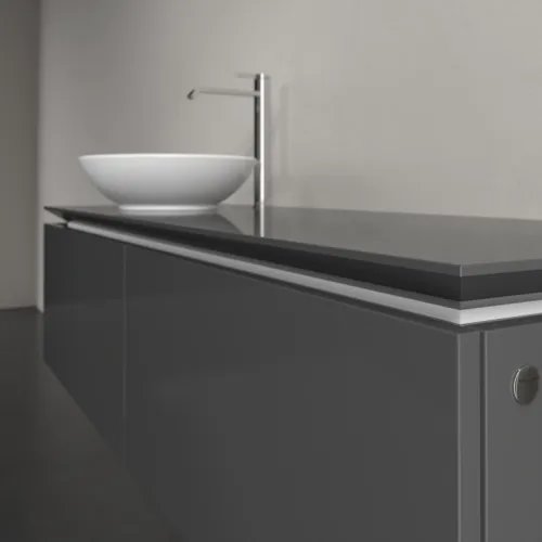 Bild von VILLEROY BOCH Legato Waschbeckenunterschrank, 2 Auszüge, 1400 x 380 x 500 mm, Glossy Grey / Glossy Grey #B58700FP