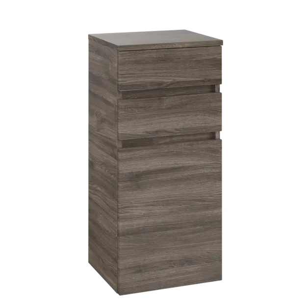 εικόνα του VILLEROY BOCH Legato Side cabinet, 1 door, 2 drawers, 400 x 870 x 350 mm, Stone Oak / Stone Oak #B72800RK