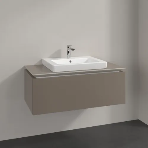 Obrázek VILLEROY BOCH Legato toaletní skříňka, 1 zásuvka, 1000 x 380 x 500 mm, Truffle Grey / Truffle Grey #B68000VG