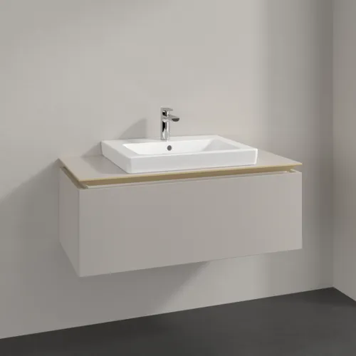 Bild von VILLEROY BOCH Legato Waschbeckenunterschrank, 1 Auszug, 1000 x 380 x 500 mm, Soft Grey / Soft Grey #B68000VK