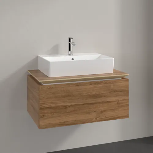 Bild von VILLEROY BOCH Legato Waschbeckenunterschrank, 1 Auszug, 800 x 380 x 500 mm, Kansas Oak / Kansas Oak #B60100RH