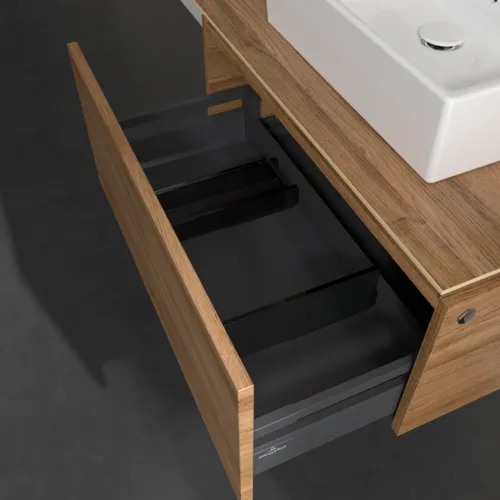 Bild von VILLEROY BOCH Legato Waschbeckenunterschrank, 1 Auszug, 800 x 380 x 500 mm, Kansas Oak / Kansas Oak #B60100RH
