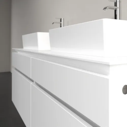 Bild von VILLEROY BOCH Legato Waschbeckenunterschrank, 4 Auszüge, 1400 x 550 x 500 mm, White Matt / White Matt #B66900MS