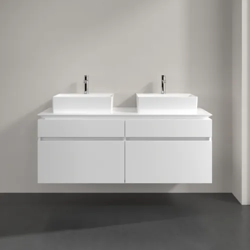 Bild von VILLEROY BOCH Legato Waschbeckenunterschrank, 4 Auszüge, 1400 x 550 x 500 mm, White Matt / White Matt #B66900MS
