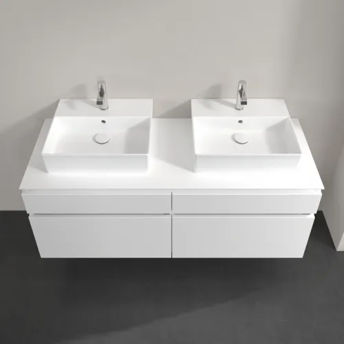 Bild von VILLEROY BOCH Legato Waschbeckenunterschrank, 4 Auszüge, 1400 x 550 x 500 mm, White Matt / White Matt #B66900MS