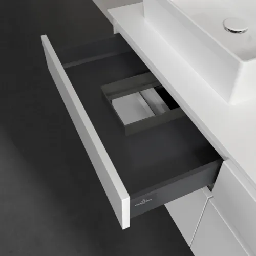 Bild von VILLEROY BOCH Legato Waschbeckenunterschrank, 4 Auszüge, 1400 x 550 x 500 mm, White Matt / White Matt #B66900MS