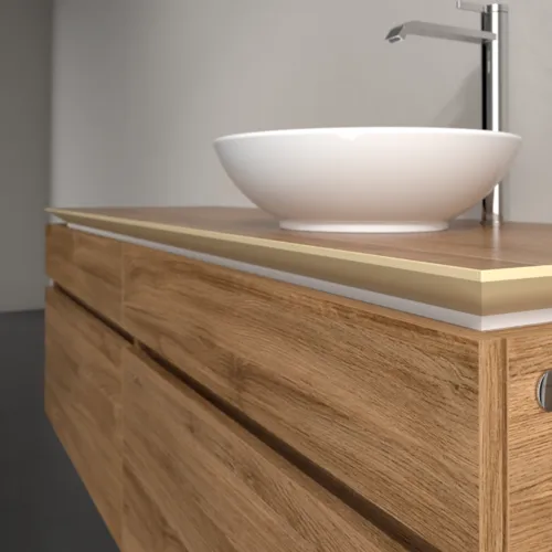 Bild von VILLEROY BOCH Legato Waschbeckenunterschrank, 4 Auszüge, 1600 x 550 x 500 mm, Kansas Oak / Kansas Oak #B59800RH