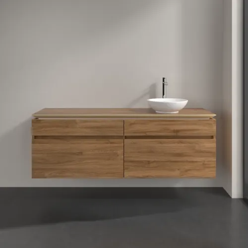 Bild von VILLEROY BOCH Legato Waschbeckenunterschrank, 4 Auszüge, 1600 x 550 x 500 mm, Kansas Oak / Kansas Oak #B59800RH