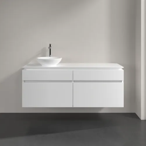 Bild von VILLEROY BOCH Legato Waschbeckenunterschrank, 4 Auszüge, 1400 x 550 x 500 mm, White Matt / White Matt #B58800MS