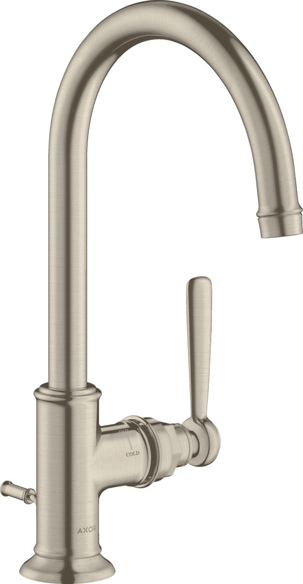 Picture of HANSGROHE AXOR Montreux Single lever basin mixer 210 with lever handle and pop-up waste set #16517820 - Brushed Nickel