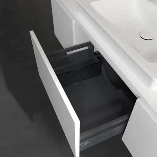 Bild von VILLEROY BOCH Legato Waschbeckenunterschrank, mit Beleuchtung, 3 Auszüge, 1200 x 380 x 500 mm, White Matt / White Matt #B682L0MS