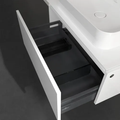 Bild von VILLEROY BOCH Legato Waschbeckenunterschrank, mit Beleuchtung, 1 Auszug, 800 x 380 x 500 mm, Glossy White / Glossy White #B753L0DH