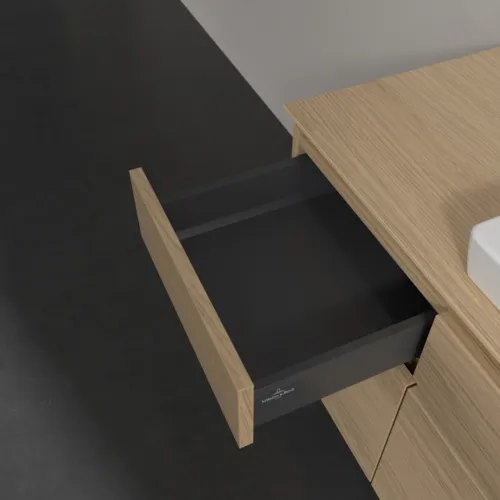 Bild von VILLEROY BOCH Legato Waschbeckenunterschrank, mit Beleuchtung, 5 Auszüge, 1400 x 550 x 500 mm, Nordic Oak / Nordic Oak #B685L0VJ