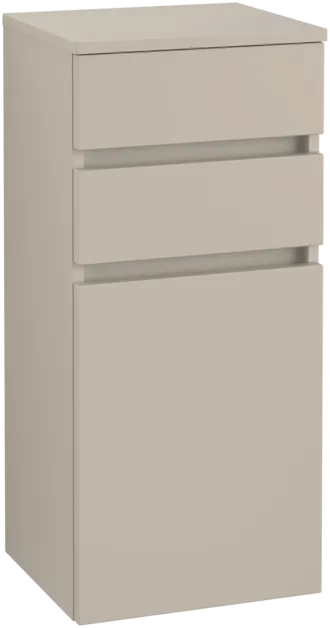 Obrázek VILLEROY BOCH Boční skříňka Legato, 1 dveře, 2 zásuvky, 400 x 870 x 350 mm, Soft Grey / Soft Grey #B72801VK