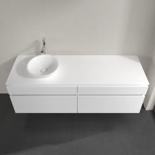 Bild von VILLEROY BOCH Legato Waschbeckenunterschrank, 4 Auszüge, 1600 x 550 x 500 mm, White Matt / White Matt #B59600MS