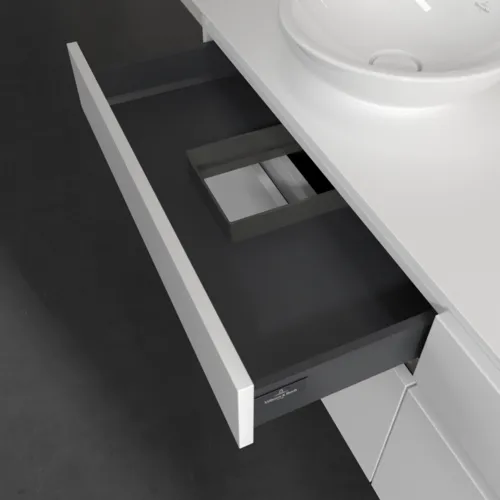 Bild von VILLEROY BOCH Legato Waschbeckenunterschrank, 4 Auszüge, 1600 x 550 x 500 mm, White Matt / White Matt #B59600MS