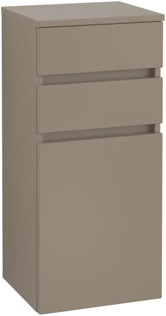 εικόνα του VILLEROY BOCH Legato Side cabinet, 1 door, 2 drawers, 400 x 870 x 350 mm, Truffle Grey / Truffle Grey #B72801VG