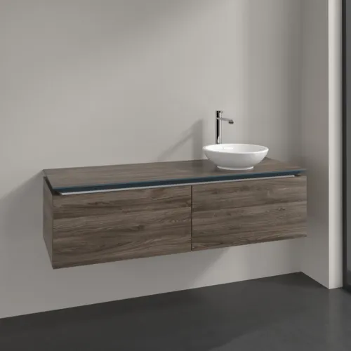 Bild von VILLEROY BOCH Legato Waschbeckenunterschrank, 2 Auszüge, 1400 x 380 x 500 mm, Stone Oak / Stone Oak #B58900RK
