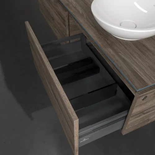 Bild von VILLEROY BOCH Legato Waschbeckenunterschrank, 2 Auszüge, 1400 x 380 x 500 mm, Stone Oak / Stone Oak #B58900RK