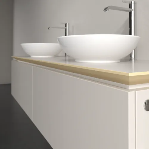 Bild von VILLEROY BOCH Legato Waschbeckenunterschrank, 2 Auszüge, 1600 x 380 x 500 mm, Soft Grey / Soft Grey #B59900VK