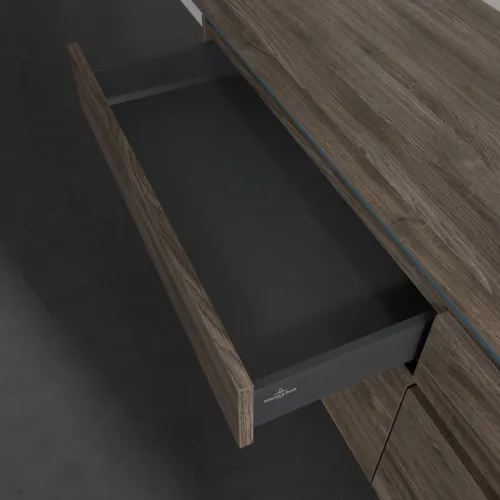 Bild von VILLEROY BOCH Legato Waschbeckenunterschrank, 4 Auszüge, 1600 x 550 x 500 mm, Stone Oak / Stone Oak #B59800RK