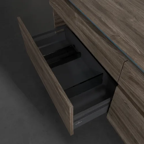 Bild von VILLEROY BOCH Legato Waschbeckenunterschrank, 4 Auszüge, 1600 x 550 x 500 mm, Stone Oak / Stone Oak #B59800RK
