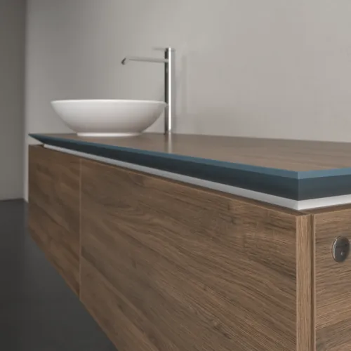 Bild von VILLEROY BOCH Legato Waschbeckenunterschrank, mit Beleuchtung, 2 Auszüge, 1400 x 380 x 500 mm, Arizona Oak / Arizona Oak #B587L0VH