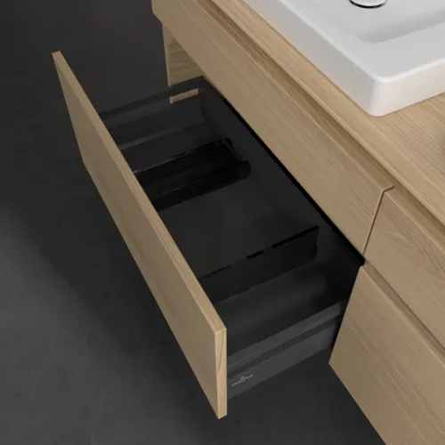 Bild von VILLEROY BOCH Legato Waschbeckenunterschrank, mit Beleuchtung, 4 Auszüge, 1600 x 550 x 500 mm, Nordic Oak / Nordic Oak #B693L0VJ