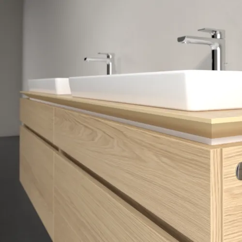 Bild von VILLEROY BOCH Legato Waschbeckenunterschrank, mit Beleuchtung, 4 Auszüge, 1600 x 550 x 500 mm, Nordic Oak / Nordic Oak #B693L0VJ