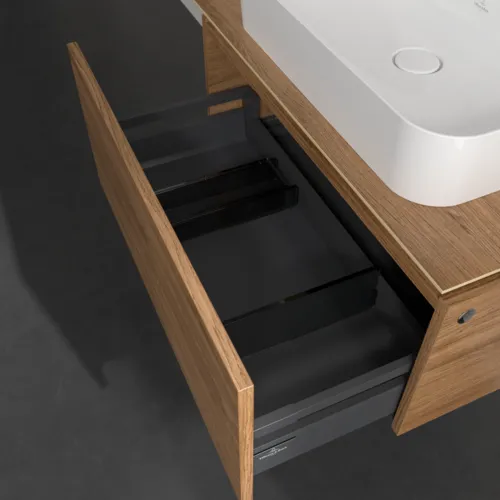 Bild von VILLEROY BOCH Legato Waschbeckenunterschrank, 1 Auszug, 800 x 380 x 500 mm, Kansas Oak / Kansas Oak #B75300RH
