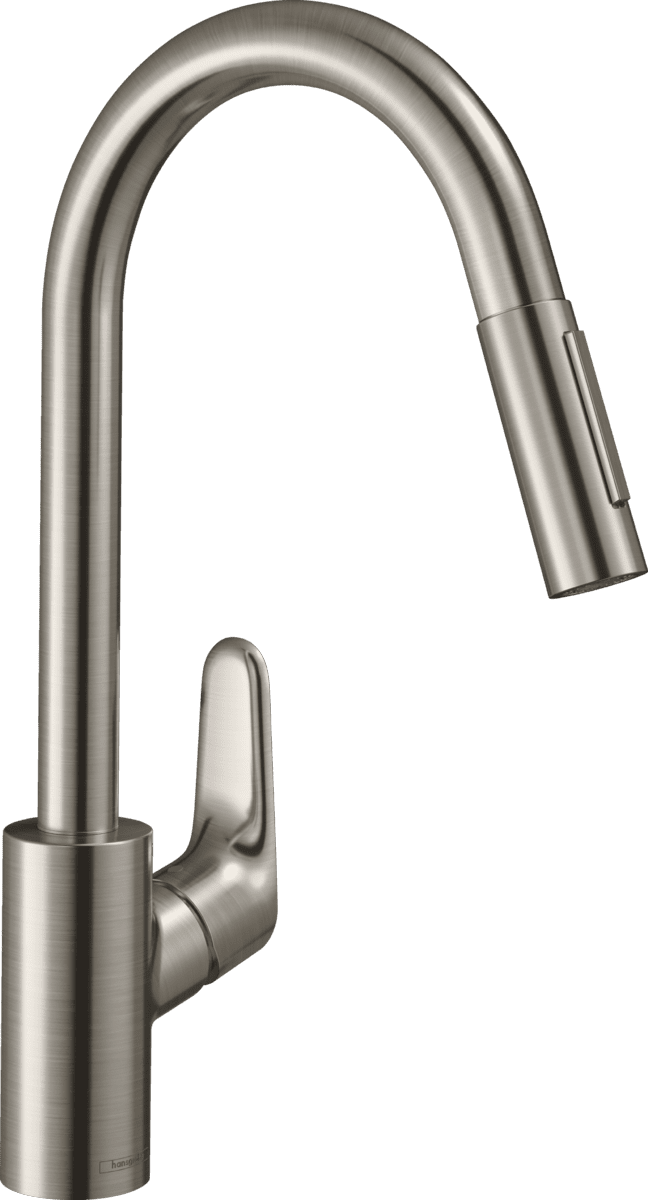 Bild von HANSGROHE Focus M41 Einhebel-Küchenmischer 240, Ausziehbrause, 2jet #31815800 - Edelstahl Finish