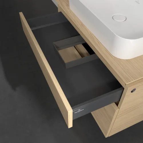 Bild von VILLEROY BOCH Legato Waschbeckenunterschrank, 2 Auszüge, 800 x 550 x 500 mm, Nordic Oak / Nordic Oak #B75400VJ