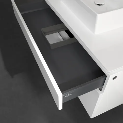 Bild von VILLEROY BOCH Legato Waschbeckenunterschrank, 2 Auszüge, 1000 x 550 x 500 mm, Glossy White / Glossy White #B60400DH