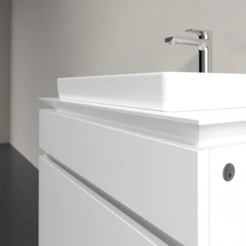 Bild von VILLEROY BOCH Legato Waschbeckenunterschrank, mit Beleuchtung, 2 Auszüge, 800 x 550 x 500 mm, Glossy White / Glossy White #B679L0DH