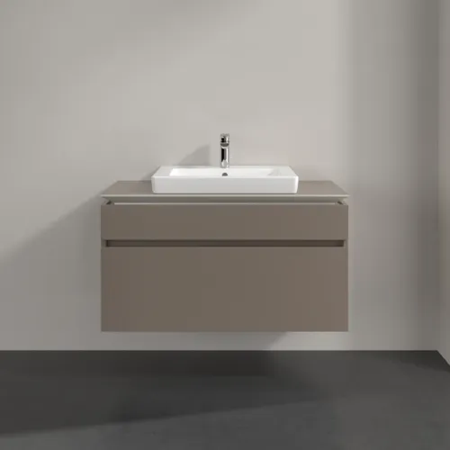 Bild von VILLEROY BOCH Legato Waschbeckenunterschrank, 2 Auszüge, 1000 x 550 x 500 mm, Truffle Grey / Truffle Grey #B68100VG